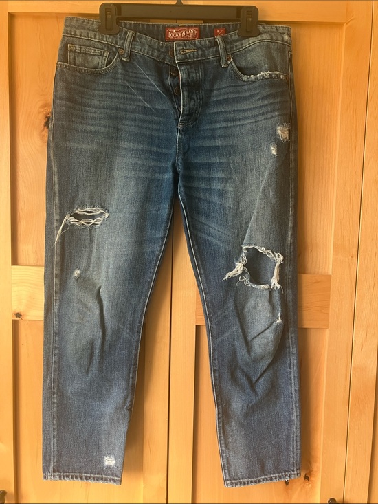 Lucky Brand Denim - Lucky Brand Women’s Sienna Slim Boyfriend Distressed Blue Jeans